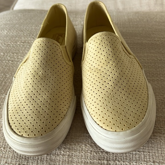 Keds double Decker slip on sneakers pale yellow suede - Picture 3 of 8